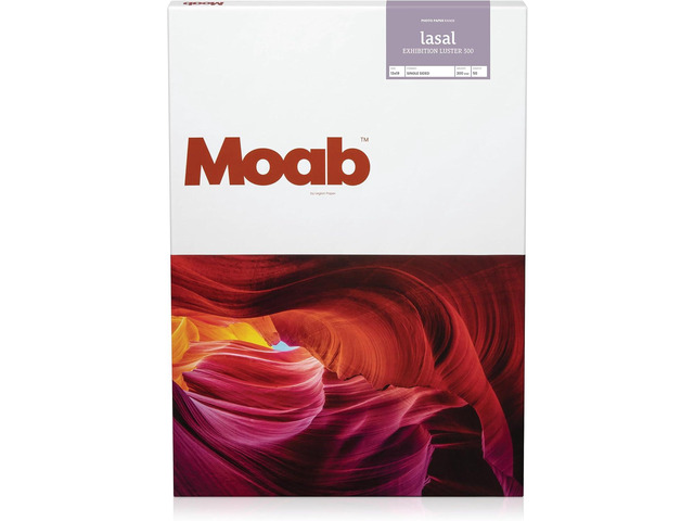 Moab Lasal Exhibition Luster 305 Fine Art Archival Inkjet Paper, Bright White, Heavy Weight 300gsm, 13 x 19 inches, 50 Sheets