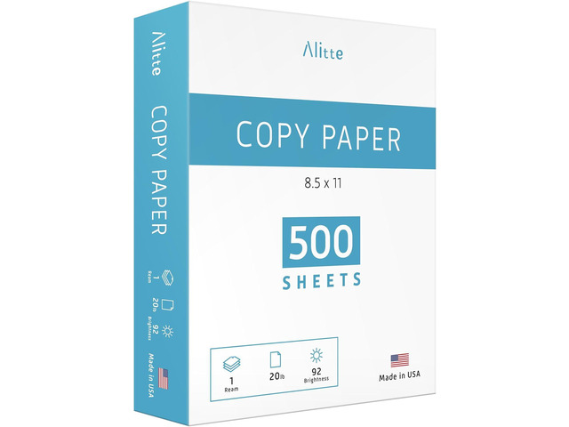 Printer Paper - 8.5 x 11 White Letter Size Copy Paper, 1 Ream 500 Sheets 20 lb Printing Paper for Documents Writing, Drawing, Smooth, 92 Bright ...