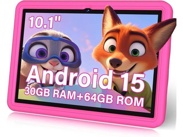 DMOAO 10.1 Inch Kids Tablet Android 15-30GB RAM+64GB ROM(1TB Expandable), Octa-Core 2.0GHz, Anti-Blue Light Screen, 6000mAh, WiFi 6, 5MP+8MP,.