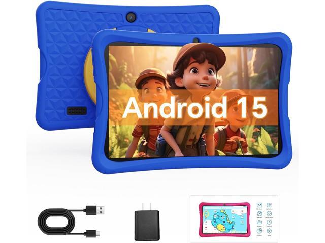 DigiLand 10.1' Kids Tablet, 6GB RAM 32GB ROM, Android 15 GO, with Kid-Proof Silicone Case, Parental Control, 6000mAh Battery, 5MP Camera, WiFi,.