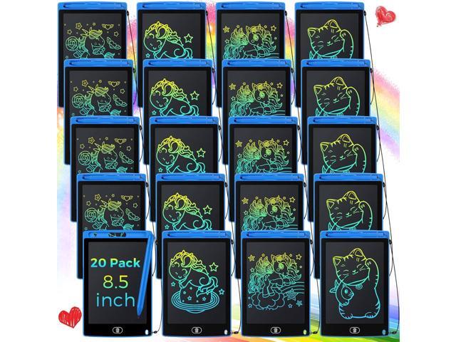 Zhehao 20 Pack LCD Writing Tablet for Kids: 8.5 Inch Colorful Drawing Doodle Boards - Reusable Erasable Doodle Board Educational Learning Toys.
