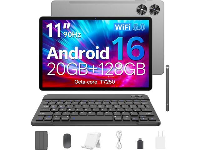 Android 16 Tablet, 11 inch Tablets with Keyboard, 20GB+128GB+1TB Expand, Octa-Core CPU, 8800mAh Battery, 8+13MP Dual Camera, WiFi 6, Widevine L1,.