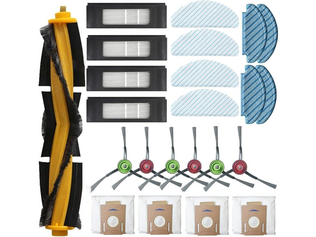 Accessories Kit for Yeedi Vac/Vac Max Vac 2 Pro Station Robotic Vacuum Cleaner, 1 Main Brush,6 Side Brushes,4 Hepa Filter,4 Disposable mopping...