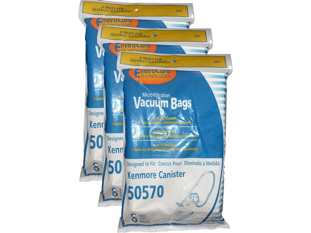 Envirocare Replacement Micro Filtration Vacuum Cleaner Dust Bags made to fit Kenmore Ultra Care 50570 Canister Vacuum Cleaners 24 bags