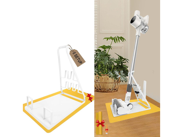 No Installation-Vacuum Stand for Most Stick Vacuums, White