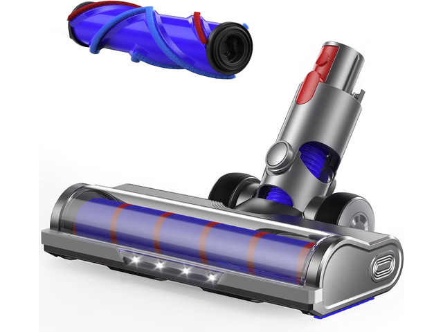 Vacuum Head Replacement for Dy-Son V7 V8 V15 V10 V11 SV14 SV12 SV11 SV10 Vacuum Cleaners with LED Headlights V Shape Roller Brush Head Replacement...