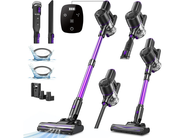 Vexilar V8PRO Cordless Vacuum Cleaner for Home - 25Kpa Stick Vacuum with Self Standing Design, Max 35Min Runtime, 6 in 1 Lightweight Vacuum for...