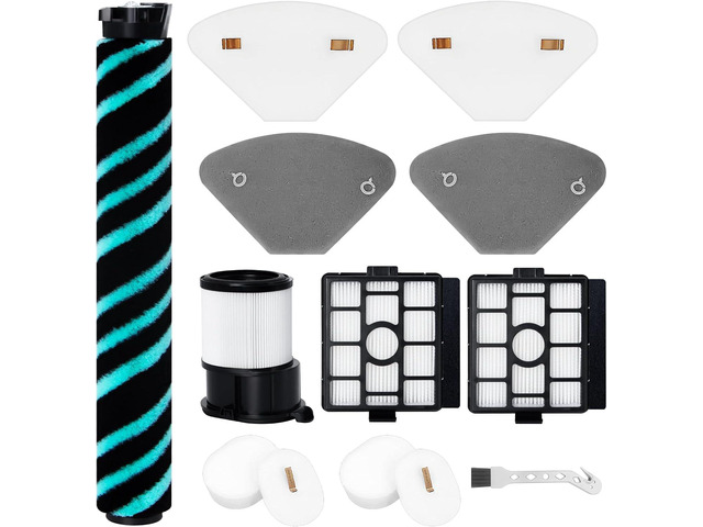 13 Pcs Replacement Part Set for Shark IP3251 Vacuum Cleaner, 1 Roller Brush, 1 HEPA Filter, 4 Filter Sponges, 2 Base Station HEPA Filters, 4 Base...