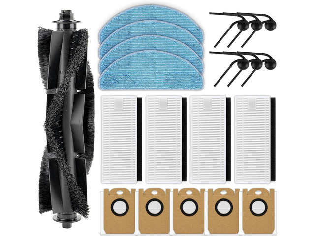 (20 Pack) L8000 Plus Replacement Parts Compatible with Tikom L8000 Plus Robot Vacuum Cleaner, 1 Roller Brush, 6 Side Brushes, 4 HEPA Filters, 5...
