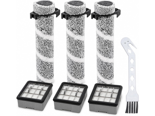 Replacement Parts Kit for Bissell Crosswave Omniforce Edge, Multi-Surface Hard Floor Cleaner, Includes 3 H13 Filters, 3 Brush Rolls, 1 Clean Brush,...