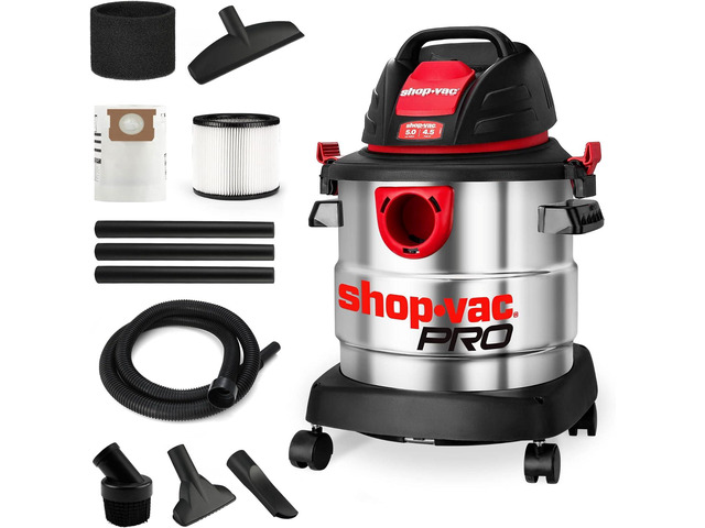 Shop-Vac 5 Gallon 4.5 Peak HP Wet/Dry Vacuum, 5920588