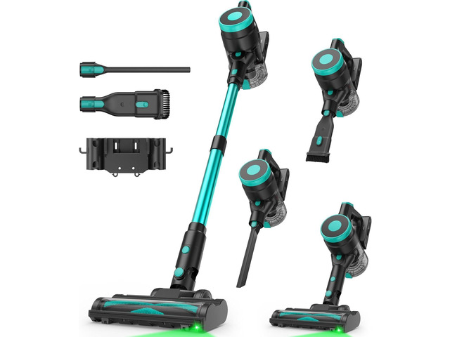 Zefiro Cordless Vacuum Cleaner, 580W 55kPa Stick Vacuum for Home