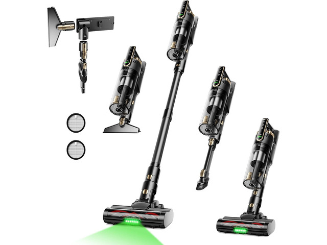 Trucozie Cordless Vacuum Cleaner, Self-Standing Lightweight Stick Vacuum with 50 mins Runtime, Powerful Suction, Anti-Tangle Wireless Vacuum for...