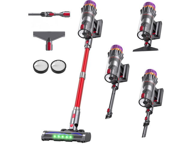 Cordless Stick Vacuum Cleaner, 600W 55KPA 70Mins for Pet Hair, Carpet, Home