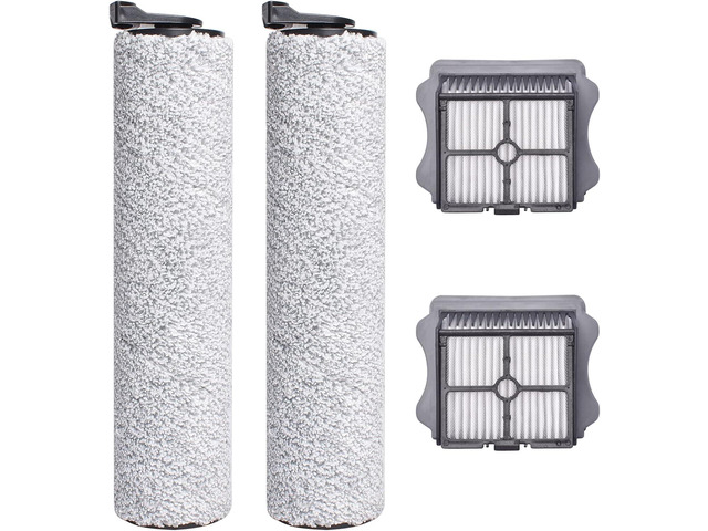 S5 Steam Roller Brush Replacement Parts for Tineco Floor ONE S5 Steam Vacuum Cleaner, 2 Pack Brush Rollers and 2 Pack Vacuum HEPA Filters for...