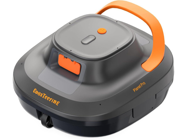Cordless Robotic Pool Cleaner with Dual Brushless Motors, Up to 200-Min Runtime, Automatic Pool Vacuum for Above Ground Pools & Flat-Bottom...