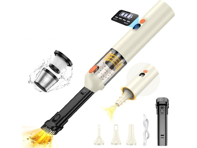 Ebooine Car Vacuum Portable, Handheld Vacuum Cleaner Cordless 14000Pa 4-in-1 Small Vacuum, Blow & Suction 2 in 1, Up to 30 Mins Runtime, Cordless...