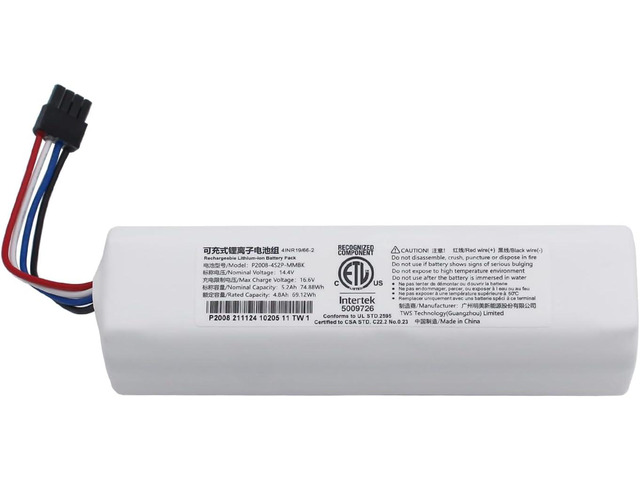 Original P2008-4S2P-MMBK Battery Accessories for Dreame F9/D9/D9 Pro/D9 Max/L10 Pro/Z10 Pro/Dreame L10S Ultra Vacuum Cleaner 14.4V 5200mAh