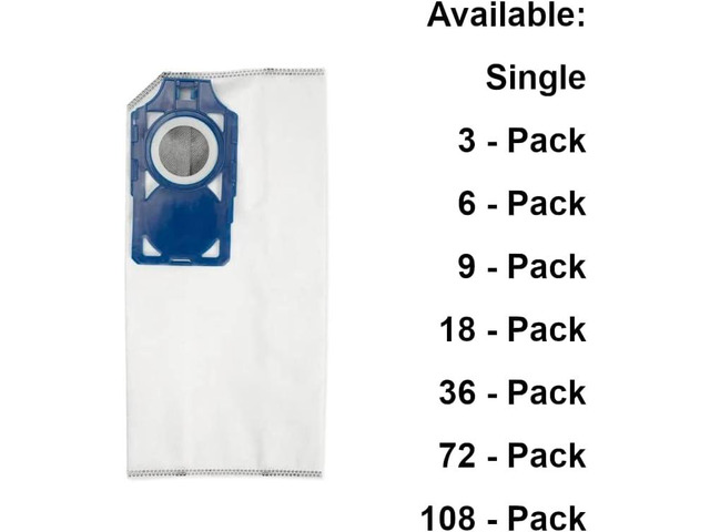 Standard Hepa Vacuum Bags for Riccar R30D, R30P, & R30PET Uprights - 9-Pack