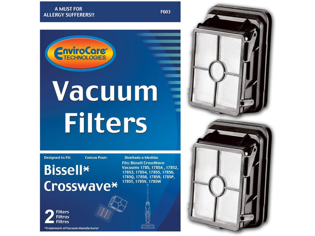 EnviroCare Replacement HEPA Vacuum Cleaner Filters made to fit Bissell Crosswave Series. 2 Filters