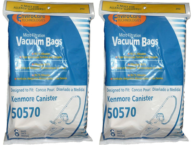 Envirocare Replacement Micro Filtration Vacuum Cleaner Dust Bags made to fit Kenmore Ultra Care 50570 Canister Vacuum Cleaners 16 bags
