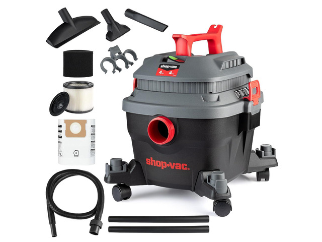 Shop-Vac 5430096 4 Gallon 4 Peak HP Wet/Dry Vacuum with Blower Function