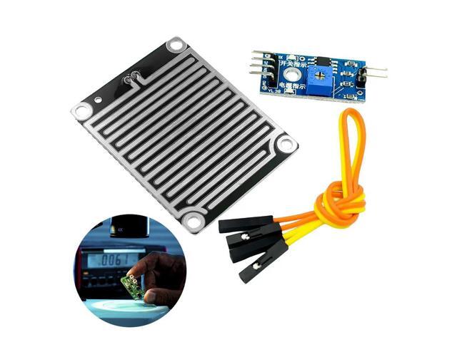 Rain Drops Detection Moisture Monitor Sensor LM393 Rain Foliar Leaf Moisture Sensor Relay Module High Sensitivity for