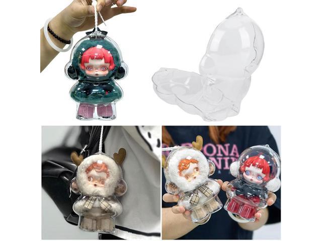 Transparent Doll Dust Case Portable Organizer Box Case for Skull Panda Winter Movement for SP Doll
