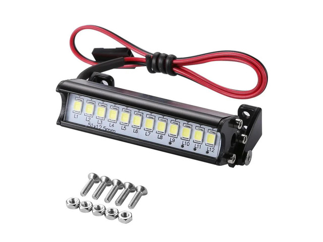 55mm 12 LED Hight Bright Dome Light Roof Lamp for 1/10 RC Car Model Universal