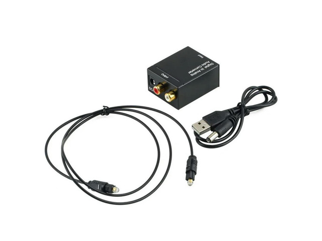 Digital To Analog Audio Converter Digital Coaxial Toslink To Analog RCA L/R Adapter Optical Coax Toslink RCA Audio Adapter