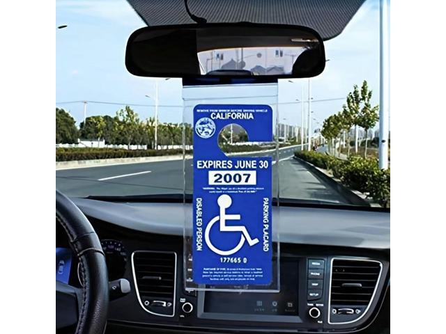Disabled Parking Permit Placard Protective Cover Ultra Transparent Parking Placard Protector Handicap Placard Holder for Auto