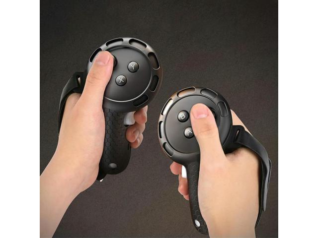 Silicone Controller Grips with Adjustable Hand Strap Non-Slip Handle Cover Grips Cover for Quest 3S/Quest 3 VR Accessories