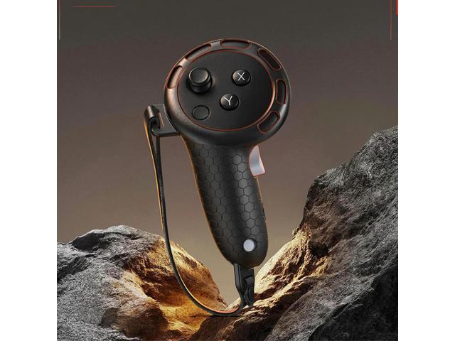 Silicone Controller Grips with Adjustable Hand Strap Non-Slip Handle Cover Grips Cover for Quest 3S/Quest 3 VR Accessories