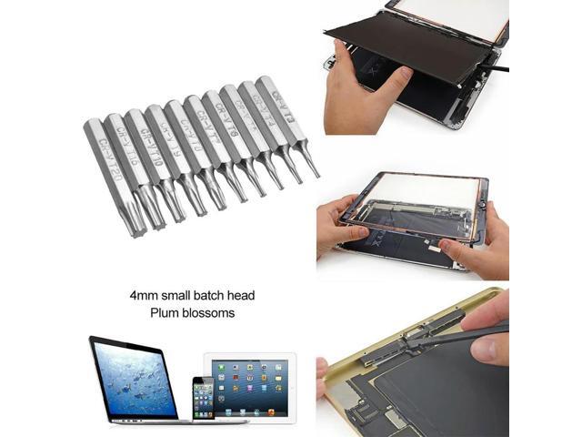10pcs CR-V Plum Blossom Bit Set Professional 4mm Plum Blossoms Repair Bit Hand Tool for Repairing Mobile Computer