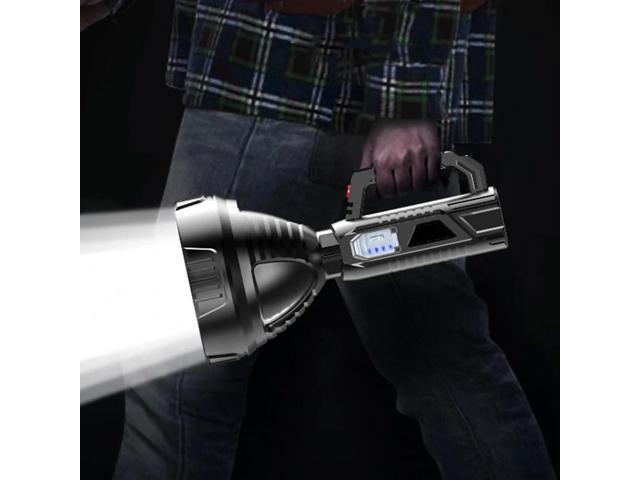 LED Searchlight 3 Modes Flashlight USB Rechargeable Life Waterproof for Hiking Fishing Emergency Portable Handheld Spotlight