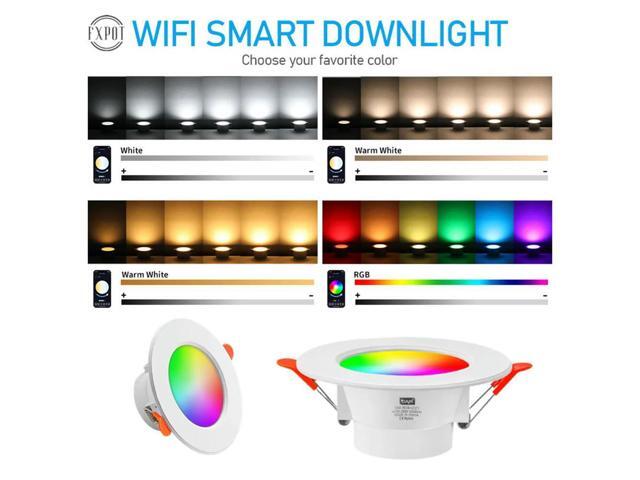 1-5PCS RGB LED Bulb Tuya Downlight Spotlight Bluetooth-Compatible Lamp 10W 85-265V APP Control RGBCW Garland Atmosphere Decor