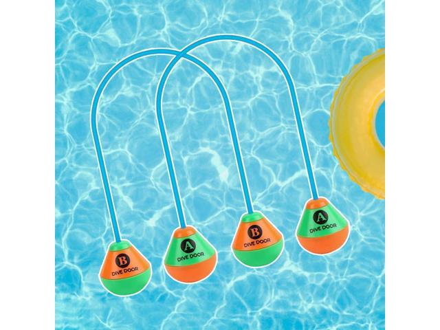 2pcs/set Through Door Diving Ring Funny Swimming Game Aids Reusable Underwater Swimming For Adults Kids Pool Through Rings