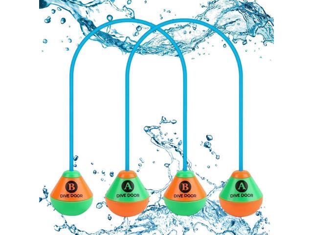 2pcs/set Through Door Diving Ring Funny Swimming Game Aids Reusable Underwater Swimming For Adults Kids Pool Through Rings
