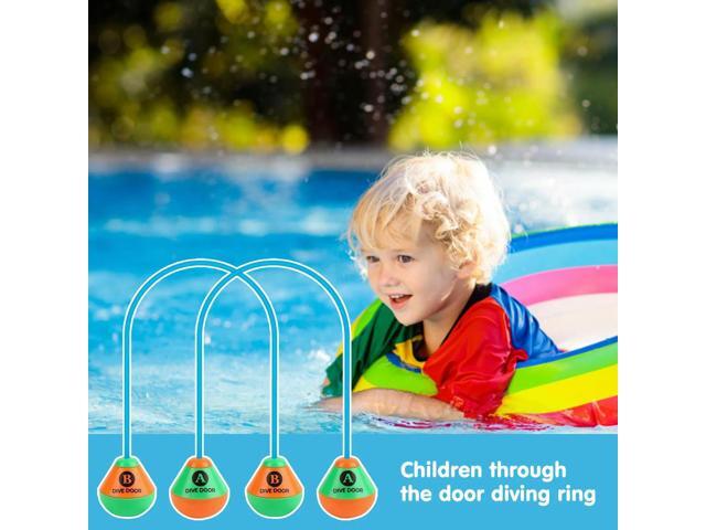 2pcs/set Through Door Diving Ring Funny Swimming Game Aids Reusable Underwater Swimming For Adults Kids Pool Through Rings