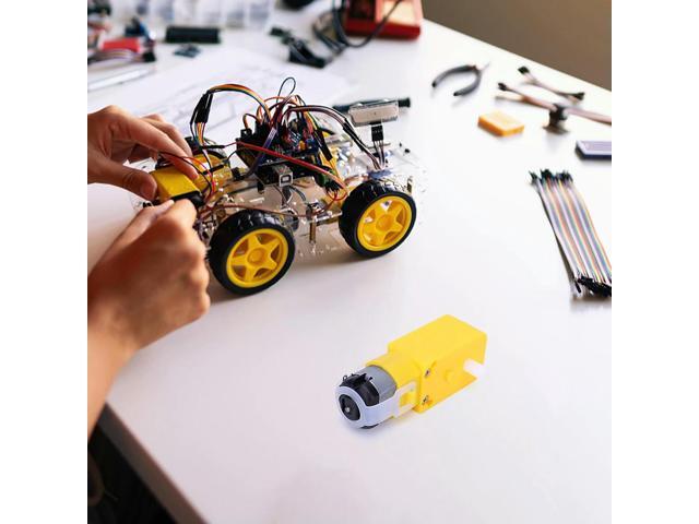 Dual Shaft TT Motor Gearmotor Install EMC Gearbox Motor Car Chassis Four Drive Car Motor DIY for Car Robot