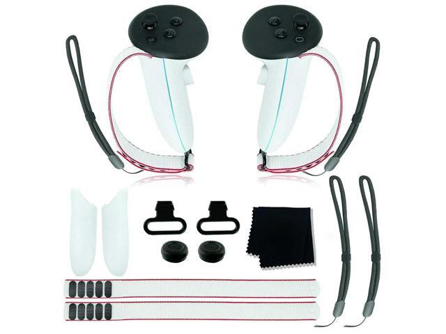 Accessories Pack Adjustable Active Straps Replacement Kit l Ring Buckle Joystick Caps for Quest 3 VR Controller Grips