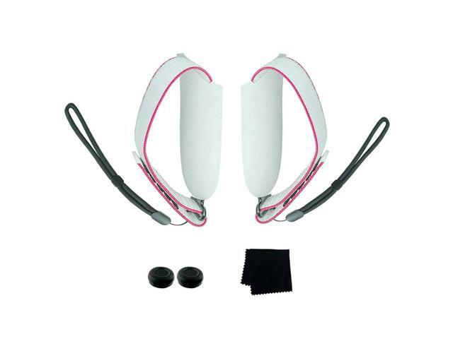 For Quest 3 VR Headset Accessories Set Cover Adjustable Wrist Strap Silicone Active Straps Lens Cloth Joystick Caps