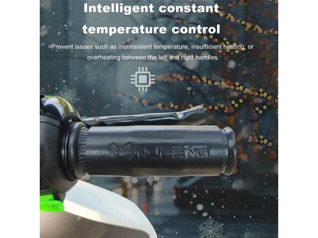 Heated Motorcycle Handlebar Grips Warmer USB Anti Slip Scooter Moped Bar Hand Warmer 6 Gear Waterproof with Switch Hot Handlebar