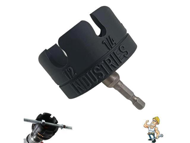 Nut Zip Drill Attachment Multifunction Nut Drill Bit Socket Slotted Wing Nut Spinning Drive Kit for Fast Nut and Bolt Removal