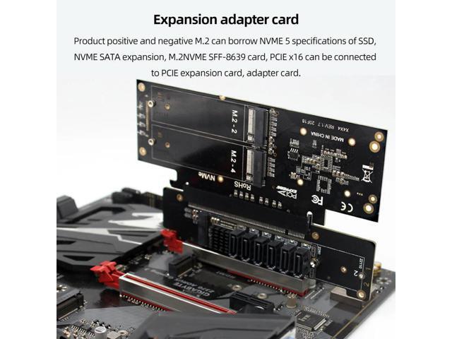 PCIe X16 To X8+X4+X4 Expansion Riser Card Extended Card Support 2280/2260/2242/2230 SSD Adapter Card Expansion Card