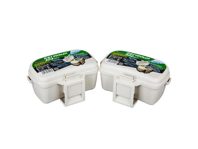 Fishing Tackle Boxes Two Layers Fishing Bait Box Waist Hanging with Bait Tweezers for Outdoor Fishing Accessories