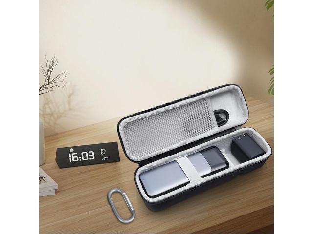 Carrying Case EVA Waterproof Hard Travel Case with Hand Rope & Carabiner Hardshell Case for Anker Prime 27650mAh Power Bank 250W