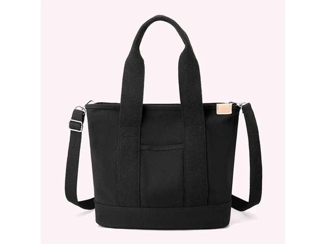 Women Crossbody Bag Large Capacity Canvas Underarm Bag Adjustable Strap Multi-compartment Lightweight Make Up Cosmetic Bag