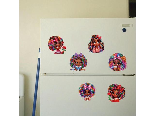 6Pcs Acrylic Special Shape Turkey Diamond Art Magnets Decals Diamond Painting Refrigerator Magnet Diamond Painting Fridge Magnet