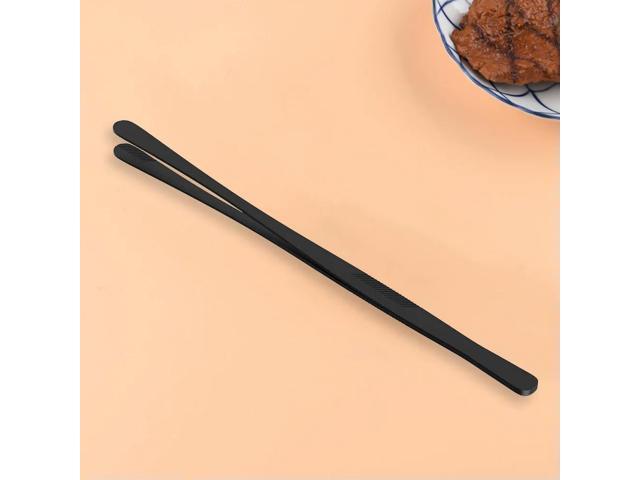 2PCS Kitchen Tongs for Cooking Stainless Steel l Fine Kitchen Utensils Precision Serrated Tips Long Tweezer Tongs BBQ Tool